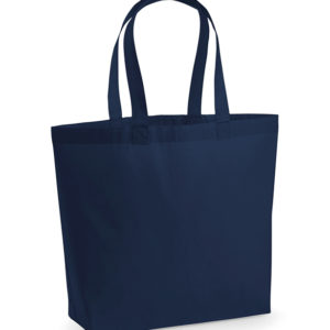 Premium Tygkasse med bred botten Navy Blå