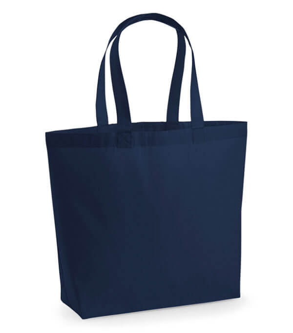 Premium Tygkasse med bred botten Navy Blå