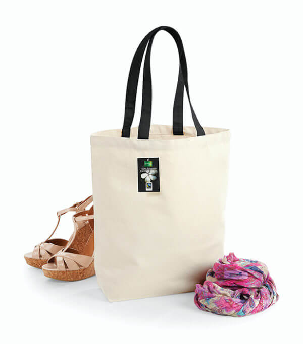 Fairtrade Tygkasse med bred botten Premium totebag
