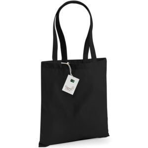 Organisk Bomull Tjock tote bag svart Canvas Väska