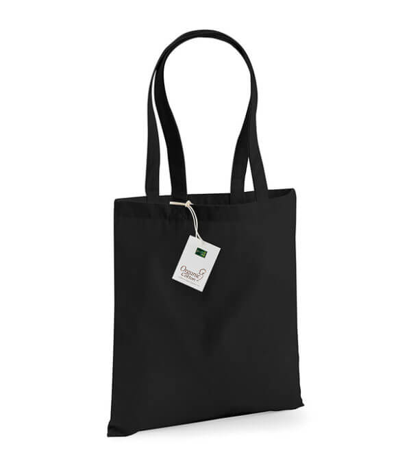Organisk Bomull Tjock tote bag svart Canvas Väska