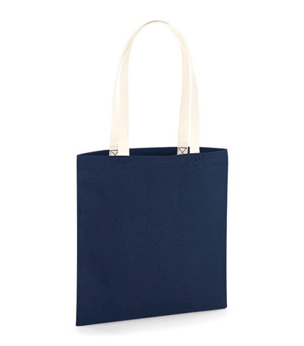 Ekologisk Bomull tote bag Tygkasse i Canvas Väska marinblå